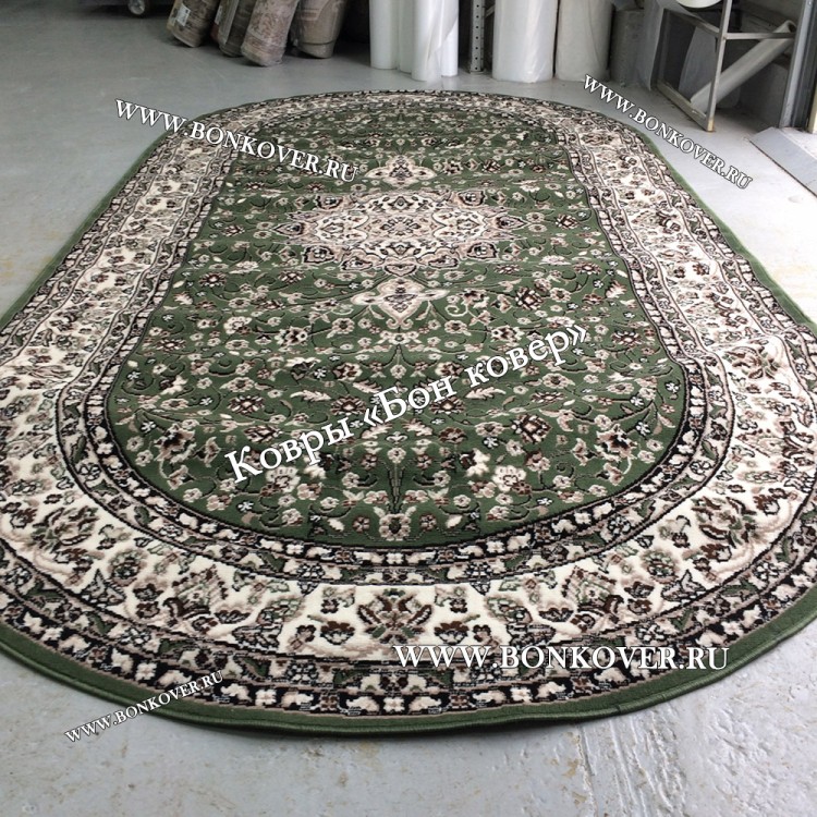 Ковер Лайт Карпет New 4 Дизайн 21 Зеленый Овал